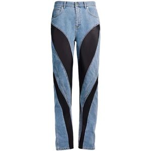 Mugler x H&M spiral denim jeans size 32